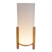 Ackitical lamp "Madita" 48 cm high, in white/nature, with integrated LED, dimmable with touch sensor
