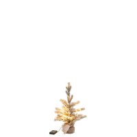 J-Line Kerstboom - jute/kunststof - 50 cm - LED