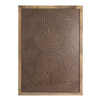 Elasah Brown Wooden Rect Wall Panel Swirl Pattern