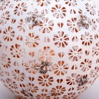 2 Set LED decoration solar light Ø 18 cm outside decoration made of metal in white with integrated LEDs