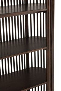 J-Line Rack Conie 5 Shelves Mango Wood Dark Brown