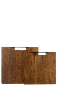 J-Line Square Mango cutting board - wood - brown - L