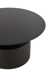 J-Line Coffee Table Round Metal Black