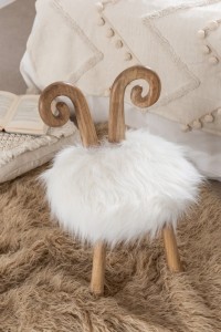 J-Line chair Ear Sheep - wood - natural