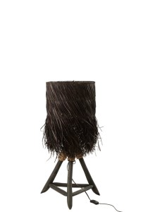 J-Line Takken Arthur table lamp - wood - brown - S