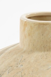 Trentino Vase - L32 x W28 x H27 cm - Ceramic - Beige