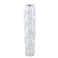 Seanis White Round Ceramic Vase Block Pattern M