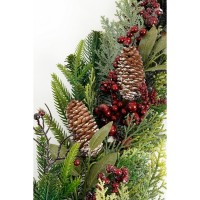 Bodi Druppelvormige Kerstslinger - L110 x B18 x H10 cm - Bordeaux