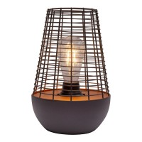 LED decol light 27 cm high, made of metal in black, firmly built -in LED, decoration for outside