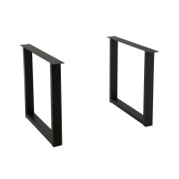 J-Line tafel Poten Rechthoek - metaal - zwart