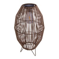 LED solar lamp "Korbinian" for garden and terrace, outdoor cheese made of metal, plastic and jute in nature, firmly built -in LEDs, solar lamp for the garden 34 x 19.58 cm