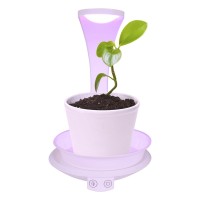 LED plant tablet light 24 cm high, made of metal and plastic in white, with integrated LED
