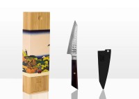 Bunka Petty Damascus Utility Knife - 135 mm blade