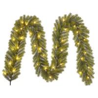 Nagoya Guirlande met LED Verlichting - L270 x Ø20 cm - Groen