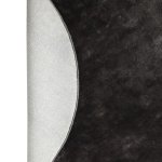 Flavia Black Viscose Handwoven Carpet Round L