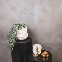 Pot - Dick - Keramiek - Beige - 17,5x17,5x17,5cm