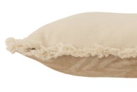 J-Line cushion Plant - cotton - beige