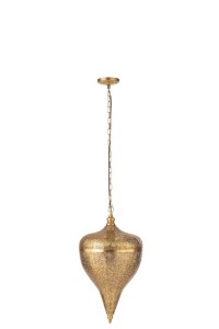 J-Line hanging lamp Drop - metal - gold - large