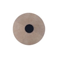 Nabdia Taupe Suede Round Bowl And Wall Panel S