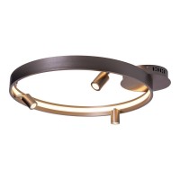 LED Deckenleuchte "TRISTAN", moderne Deckenlampe aus Metall und Kunststoff in Stahl-blank, die LEDs sind fest verbaut. Mit ca. 58 cm Ødie ideale Beleuchtung für Wohnzimmer, Esszimmer oder Küche.