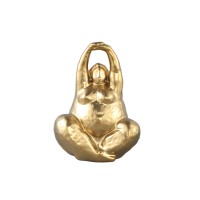 Oday Gold Ceramic Women Statue Sitting A