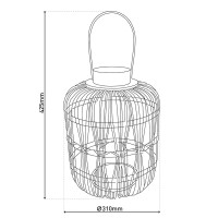 LED decol light "Korbinian" H: 42.5 cm