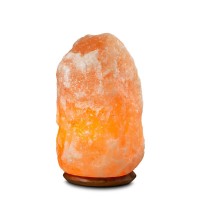 Himalaya Salt Dreams Salt Lamp with Wooden Base, 42430, approx. 18-22 kilos, Orange