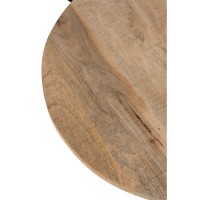 J-Line Tafel Bar Rond Hout/Metaal Naturel/Zwart