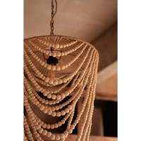 De Houten Kralenkroonluchter - Naturel - L