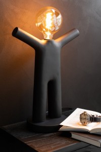 J-Line lamp P'tit Maurice - polyresin - black