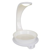 LED plant tablet light 24 cm high, made of metal and plastic in white, with integrated LED