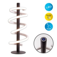 LED table lamp "Belleza", modern metal and plastic table lamp in black, and white, with firmly built -in LEDs, 50 cm high, lighting for living room, dining room, bedroom or office.