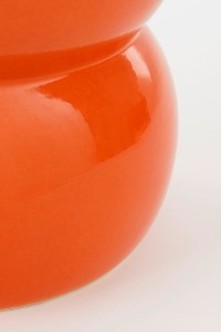 Vendi Side table - H40 x Ø35 cm - Ceramic - Orange