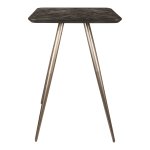 Fieron Black Wooden Bar Table Square
