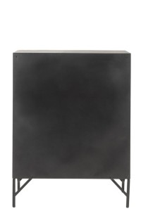 J-Line Cabinet 9 Doors Metal Black