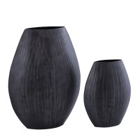 Jowad Graphite Alu Sheet Pot Ribbed High Oval M