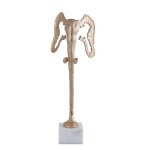 Horton Champagne Alu Elephant Statue Marble Base L