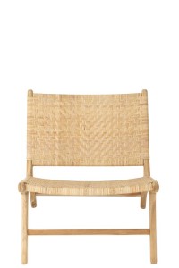 J-Line Seat Fixed Woven Rattan Natural