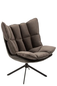 J-Line chair Relax Cushion on frame - textile/metal - gray