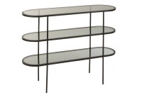 J-Line rack 3 Level - metal/glass - black