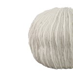 Graeme White Poly Round Coral LED Lamp Ribbed