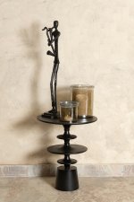 Kali Black Casted Alu Statue Man With Saxophone