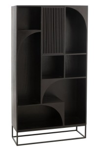 J-Line Rack Fashion Mango Wood/MDF Black