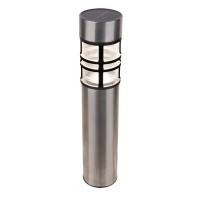 Solar decorativespieß "Bobby" in the 3 Set, Ø 6.2 cm, 42 cm high, metal in steel-blank, plastic, integrated LEDs warm white
