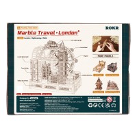 Robotime, 3D DIY Houten Modelbouwpakket Marble Travel "London", Marble Spaceport, EGB01, 22,5x15,5x23,5cm