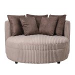 Fayen Taupe Fauteuil Ambience 4 Mink 5 Pillows