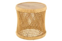 J-Line side table Cylindrical - rattan - natural