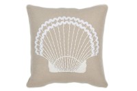 J-Line cushion Shell - cotton - beige/white