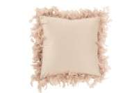 J-Line cushion Plumes - polyester - powder pink