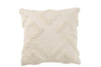 J-Line Cushion Tufting - cotton - white